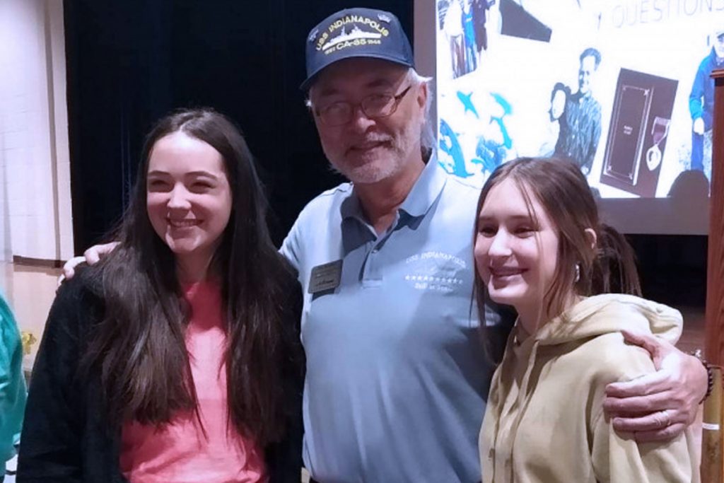 Pictured from left: Kenzie Scott, Jim Belcher and Avery Ruza.