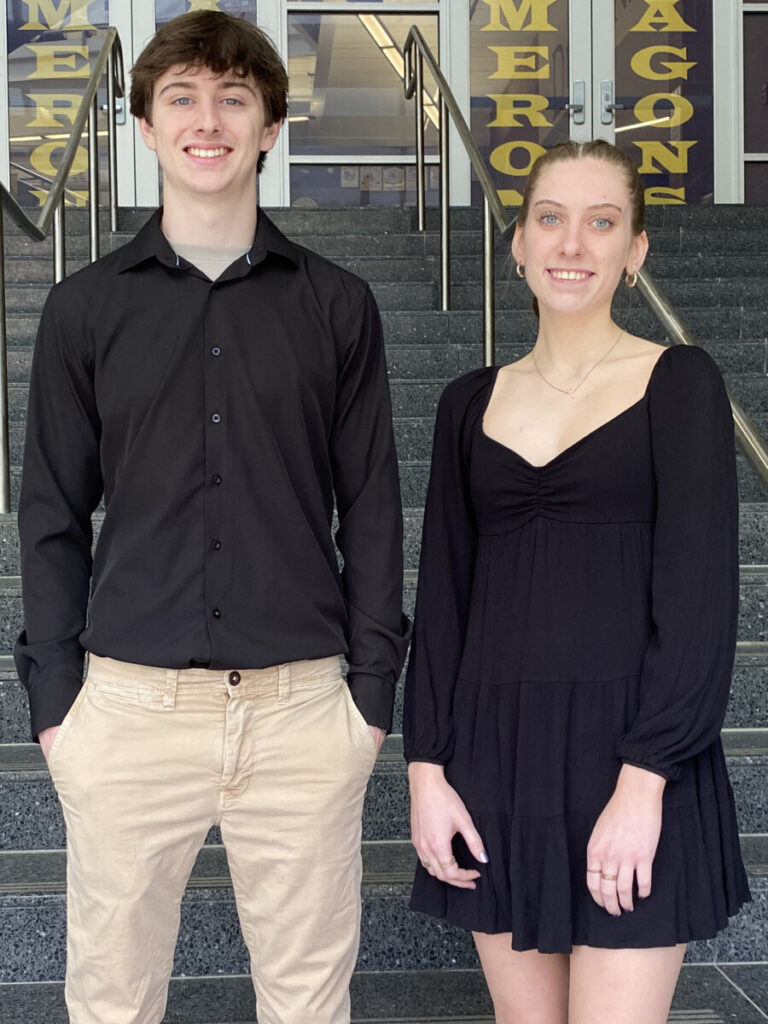 Pictured from left: Cameron High School Class of 2025 Valedictorian Camden Frye and 2025 CHS Salutatorian Emily Butler.